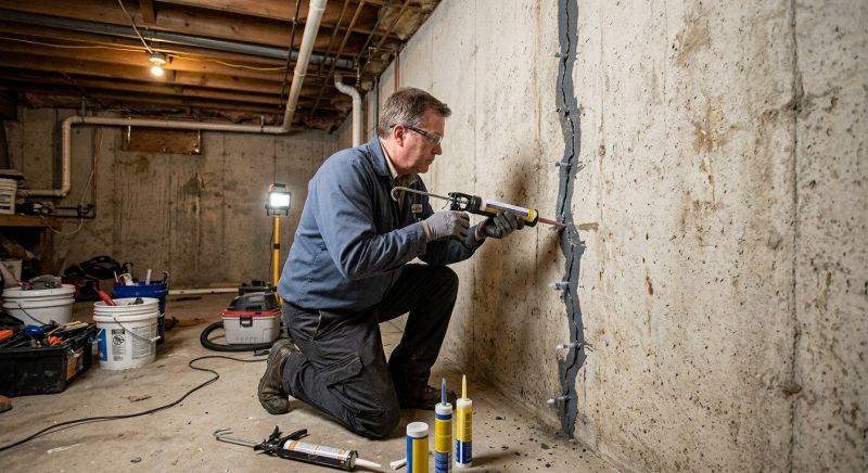 Basement Crack Repair in Southington, CT