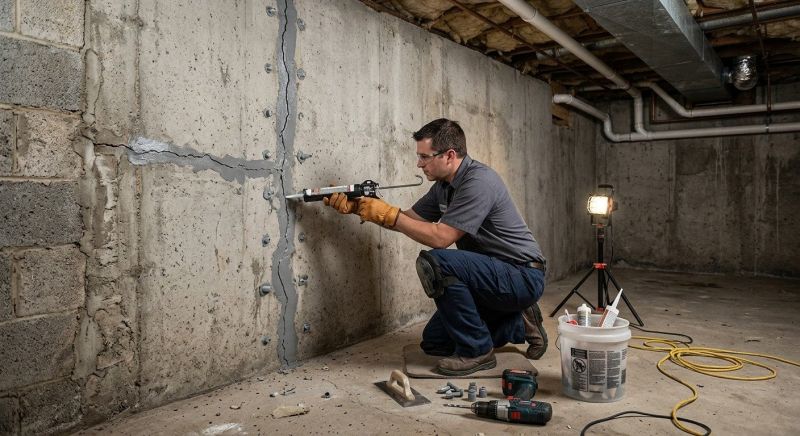 Basement Crack Repair in Southington, CT