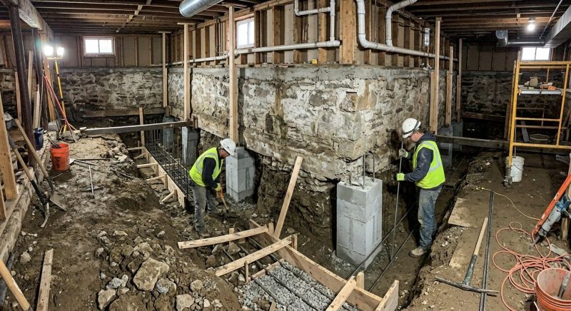 Basement Underpinning in Southington, CT