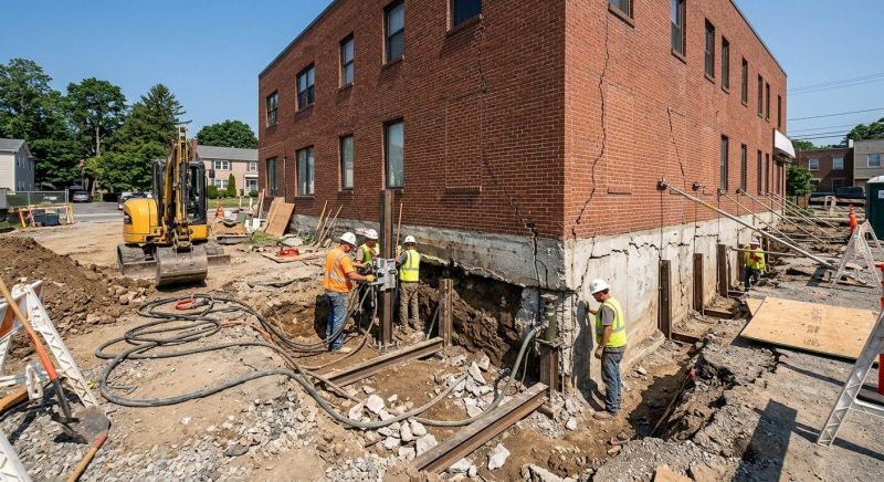 Building Foundation Repair in Bristol, CT