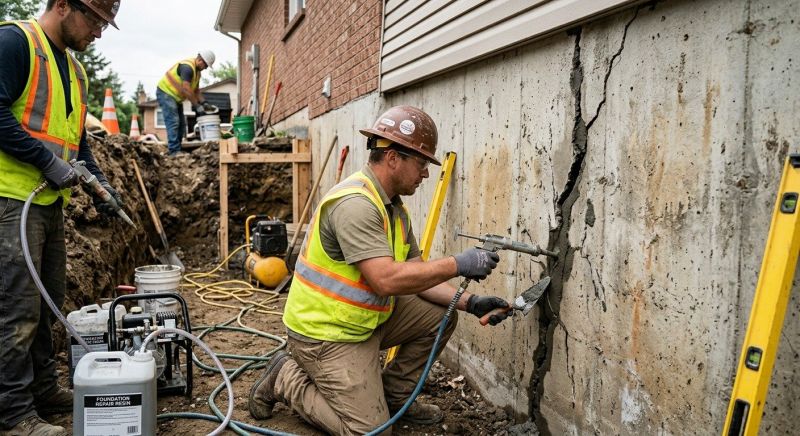 Cracked Foundation Repair in Hamden, CT