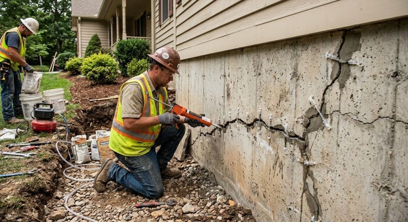 Cracked Foundation Repair in Hamden, CT