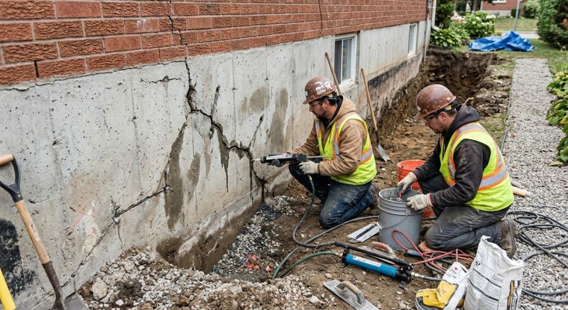 Cracked Foundation Repair in Middletown, CT