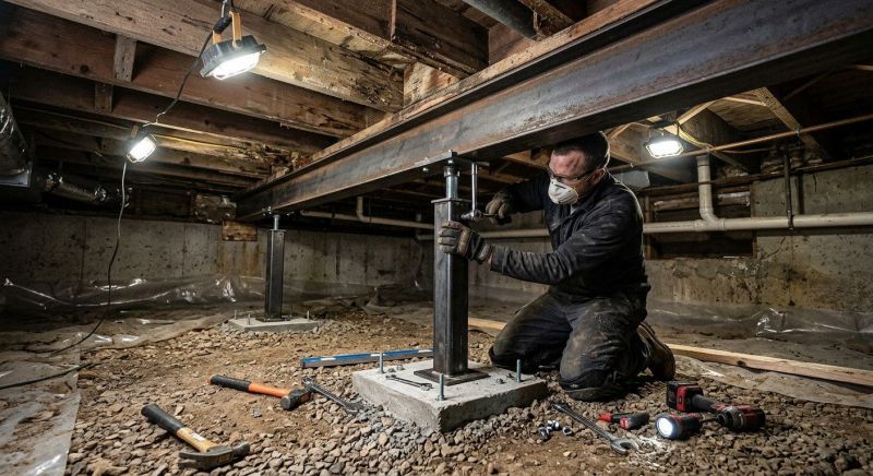 Crawlspace Structural Repair in Southington, CT