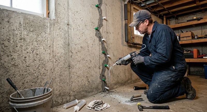 Foundation Crack Repair in Granby, CT