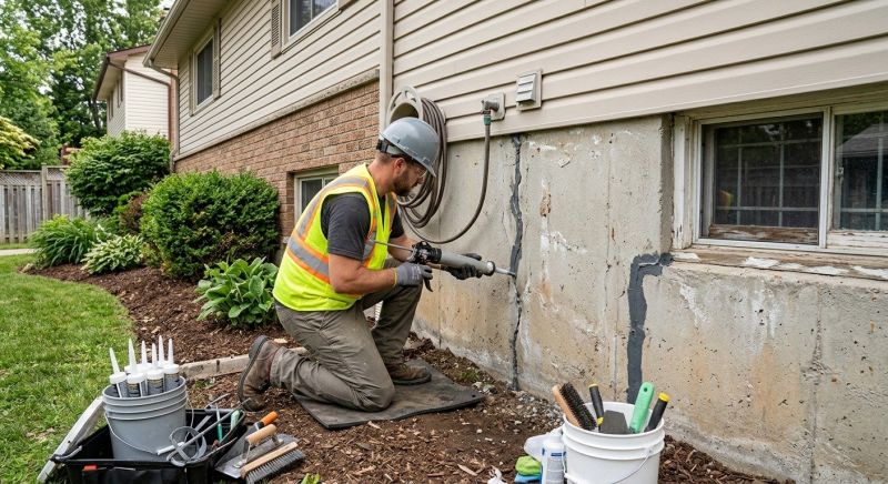 Foundation Crack Sealing in Southington, CT