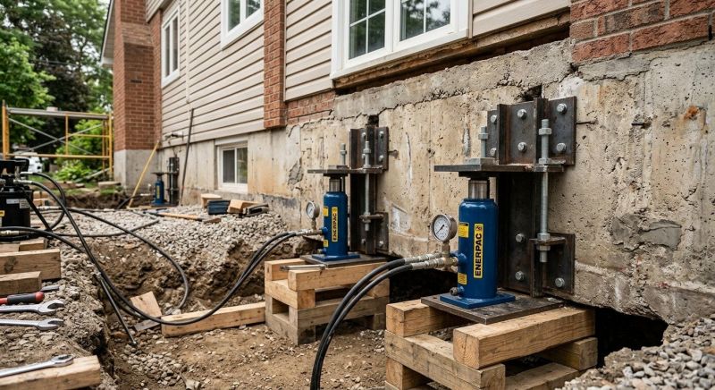 Foundation Jacking in Glastonbury, CT