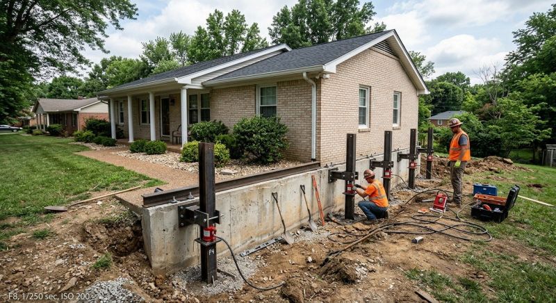Foundation Pier Leveling in Southington, CT