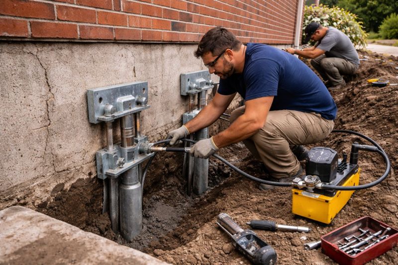 Foundation Pier Repair in Southington, CT