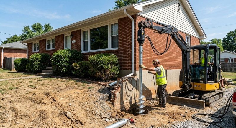 Helical Pile Installation in Southington, CT