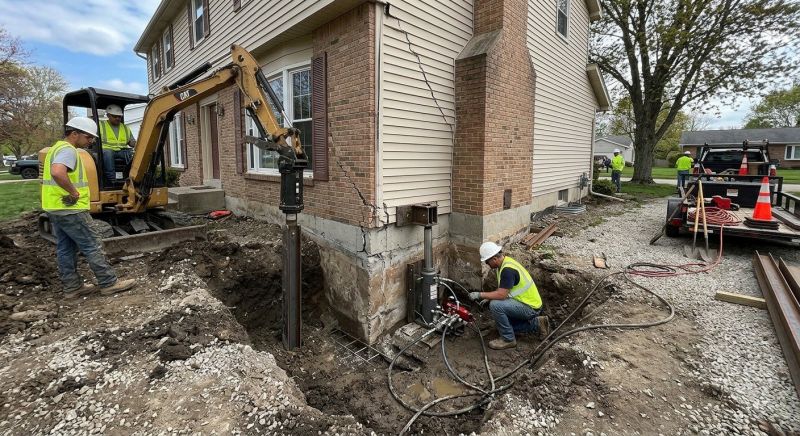 Sinking Foundation Repair in Branford, CT