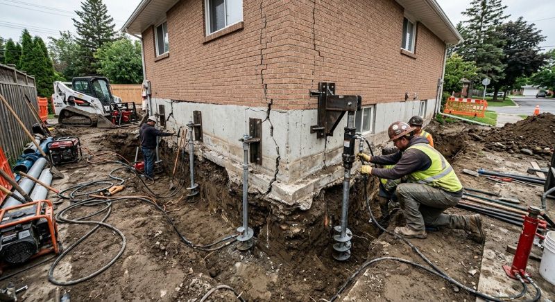 Sinking Foundation Repair in Derby, CT