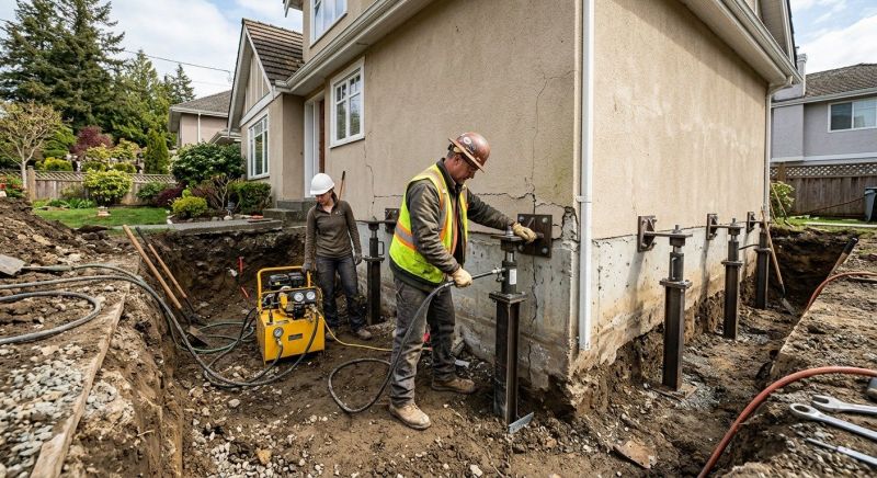 Sinking Foundation Repair in Middlebury, CT