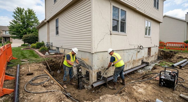 Sinking Foundation Repair in Northfield, CT